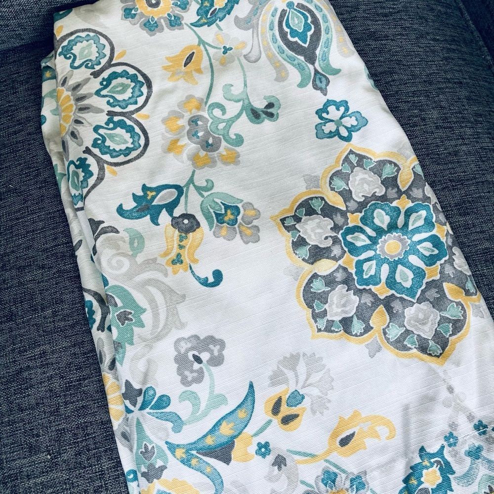 Envogue Fabric Floral Paisley Medallion Shower Curtain